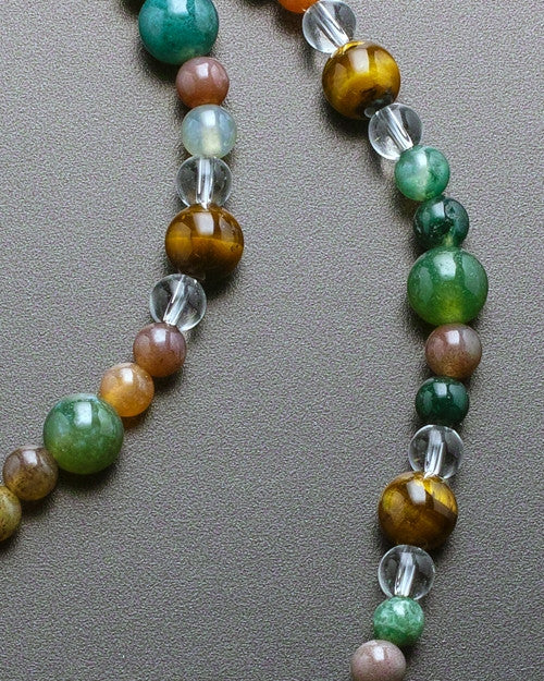 Meadow Heart Photo Engraved Bead Necklace