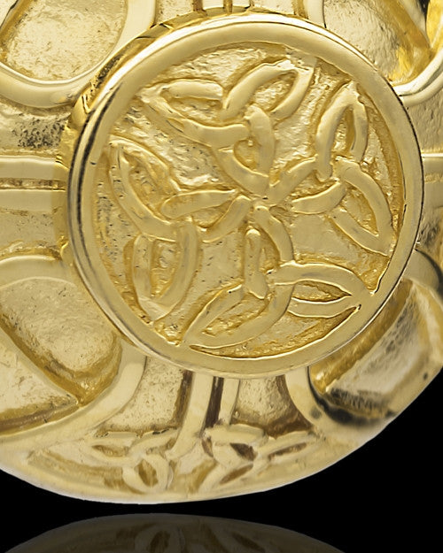 Cremains Pendant Gold Plated Irish Round Keepsake