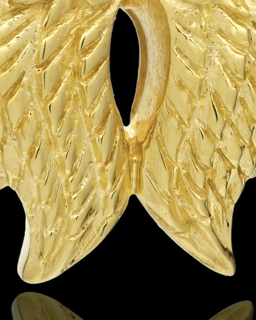 Urn Pendant 14k Gold Angel Wings Keepsake