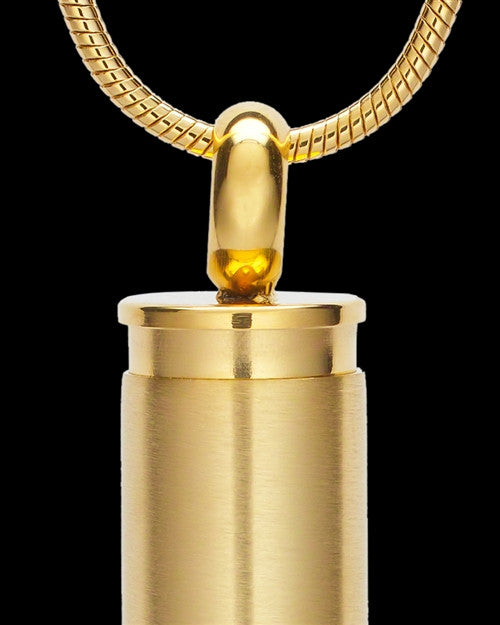 Gold Bulleted Stainless Cremation Pendant