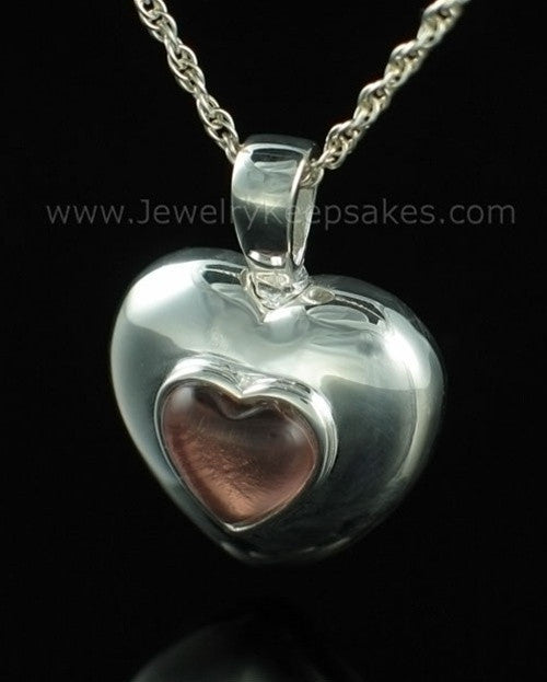 Keepsake Pendant Sterling Silver October Heart