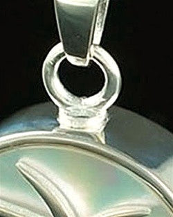 Memorial Locket 14K White Gold Tropical Keepsake