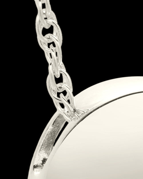 Cremation Jewelry 14K White Gold Spherical Keepsake
