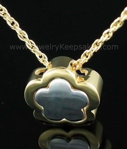 Urn Jewelry Sterling Silver Sliding Clover Keepsake