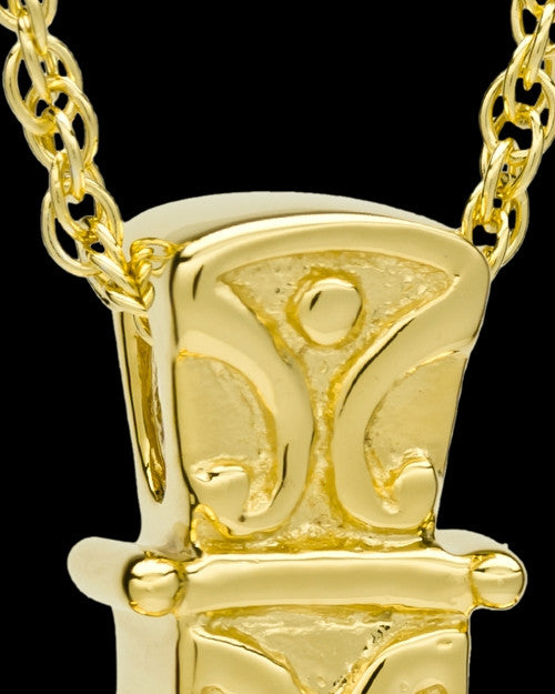 Cremation Locket 14K Gold Companion Elegant Cross Keepsake