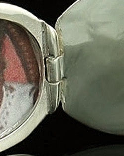 Remembrance Jewelry 14K White Gold Etched Sphere Keepsake