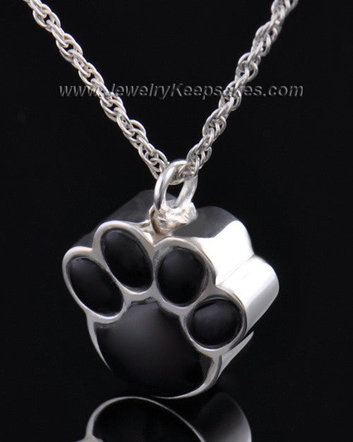 Pet Cremation Ash Jewelry Sterling Silver Muddy Paw Keepsake