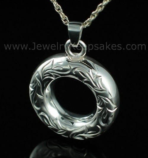 Cremation Necklace Sterling Silver Everlasting Etched Keepsake