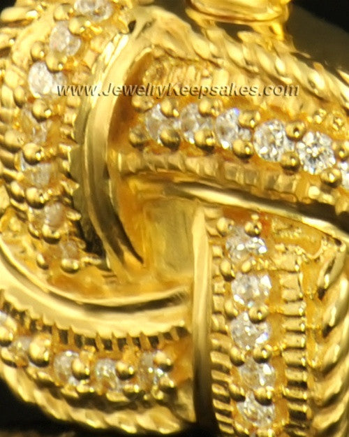 Cremation Keepsake 14K Gold Interlace