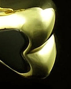 Pet Ash Urn Pendant 14K Gold Black Bone