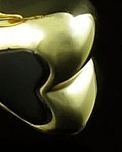 Pet Ash Urn Pendant Gold Plated Black Bone