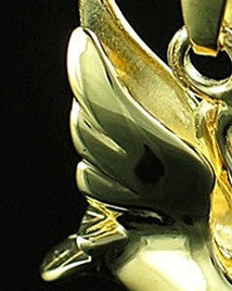 Cremation Urn Necklace 14K Gold Swan
