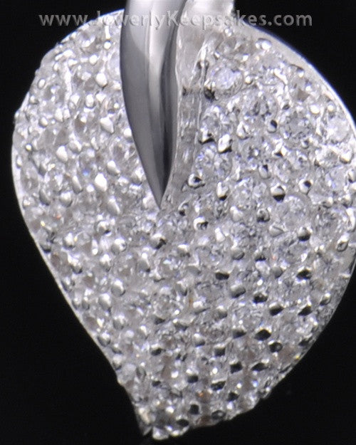 Memorial Locket Sterling Silver Blaze Heart