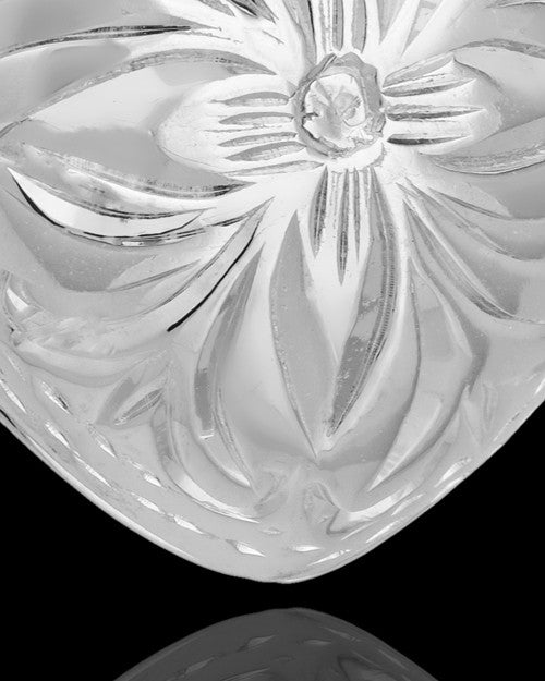 Cremation Jewelry Sterling Silver Daisy Heart Keepsake