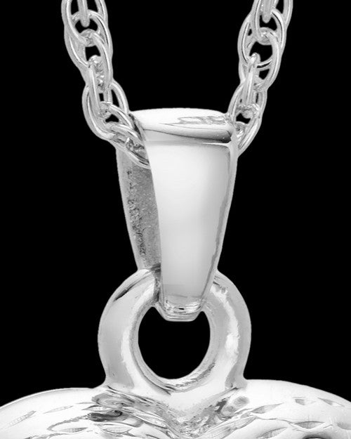 Cremation Jewelry Sterling Silver Daisy Heart Keepsake