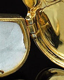 Cremation Pet Locket Gold Vermeil Photo Paw Keepsake