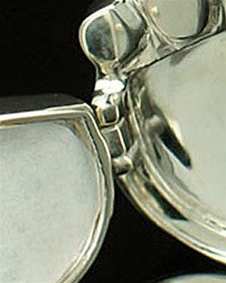 Cremation Pet Locket 14K White Gold Photo Paw Keepsake