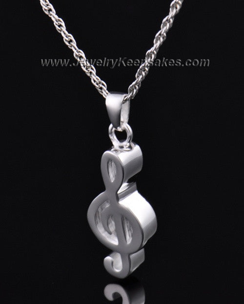 Jewelry Urn Sterling Silver Music Note Keepsake