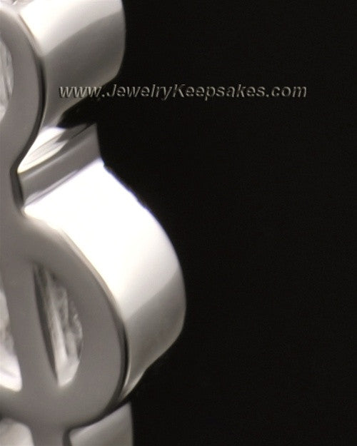 Jewelry Urn 14K White Gold Music Note Keepsake