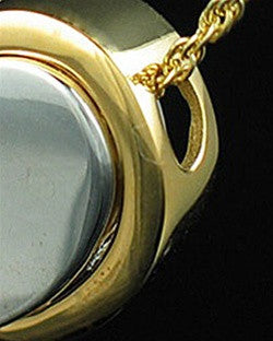 Cremation Ash Jewelry Sterling Two Tone Double Companion Heart Keepsake