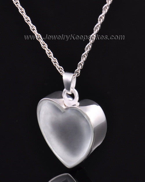 Keepsake Pendant Sterling Silver Trim Heart