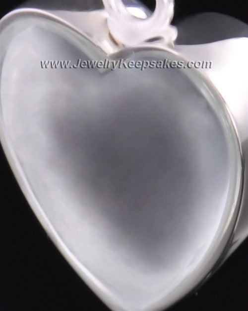 Keepsake Pendant Sterling Silver Trim Heart