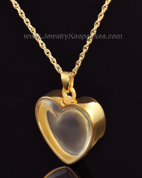 Keepsake Pendant Gold Vermeil Trim Heart