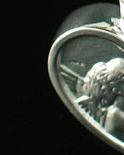 Memorial Pendant Solid 14K White Gold True Love Keepsake