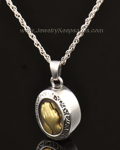 Cremation Charm 14k White Gold Belief Keepsake