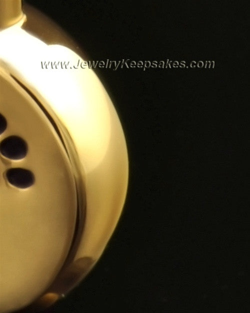 Funeral Pet Jewelry 14 Karat Gold Paws on Disc Keepsake
