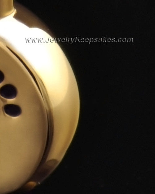 Funeral Pet Jewelry Gold Vermeil Paws on Disc Keepsake