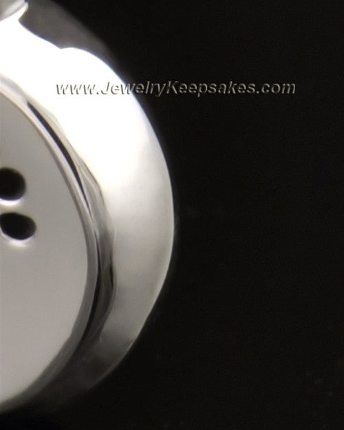 Funeral Pet Jewelry 14 Karat White Gold Paws on Disc Keepsake