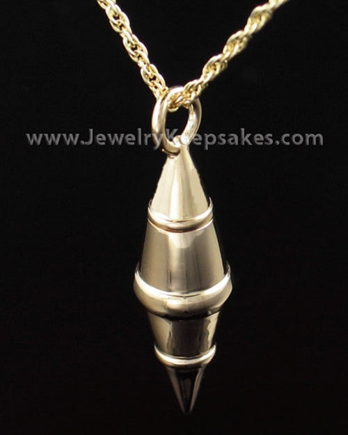 Ash Pendant 14K Gold Plated Regal Cylinder Keepsake