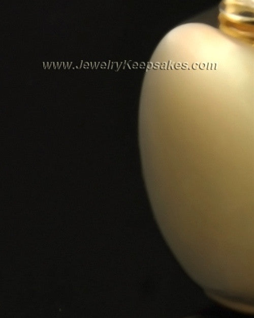 Funeral Jewelry 14K Gold Oblique Keepsake