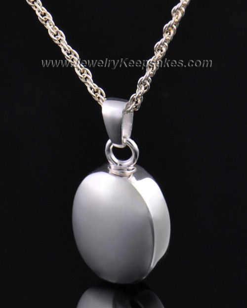 Funeral Jewelry Sterling Silver Oblique Keepsake