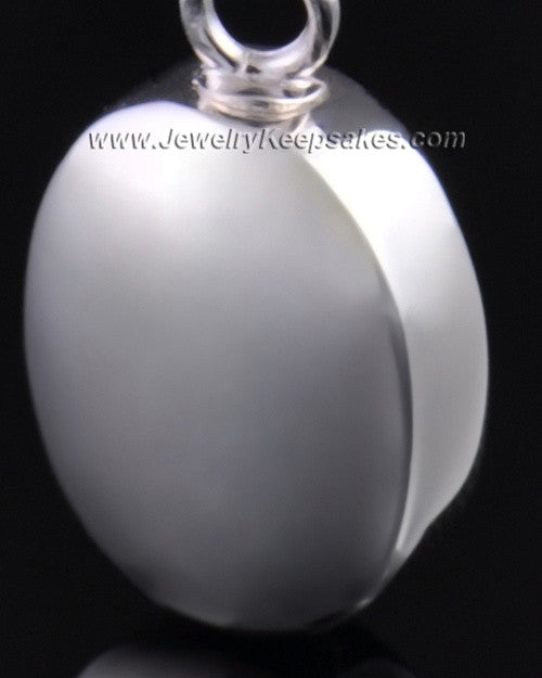 Funeral Jewelry Sterling Silver Oblique Keepsake