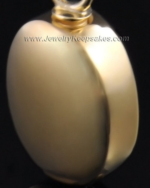 Funeral Jewelry 14K Gold Plated Oblique Keepsake