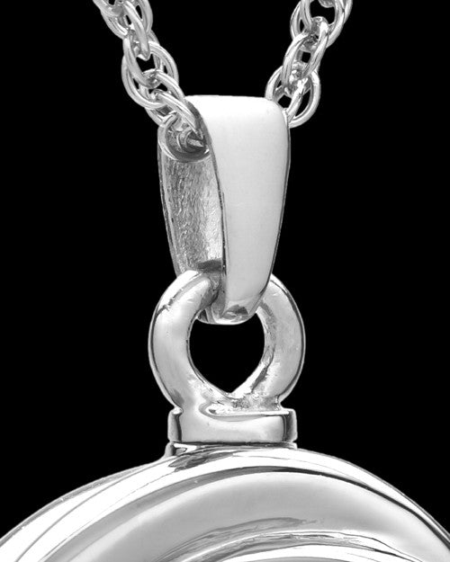Urn Pendant Sterling Silver Ringed Eternity Keepsake