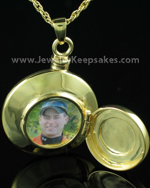 Cremation Necklace 14K Gold Plated Piety Keepsake