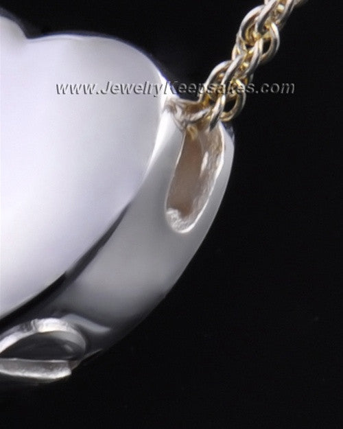Remembrance Pendant Commitment Heart - Sterling Silver
