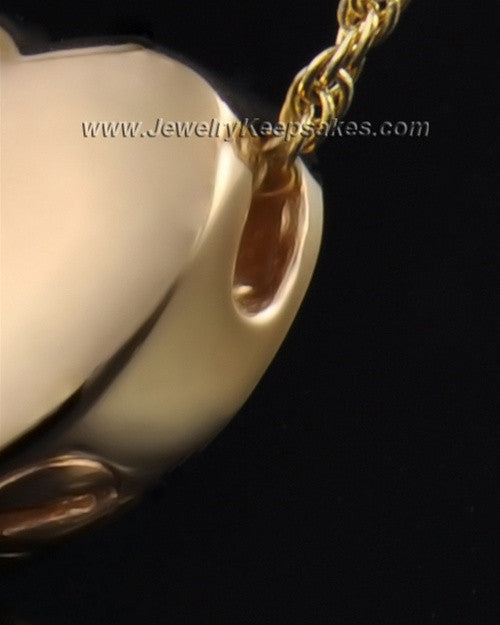 Remembrance Pendant Commitment Heart - Gold Plated - Engravable