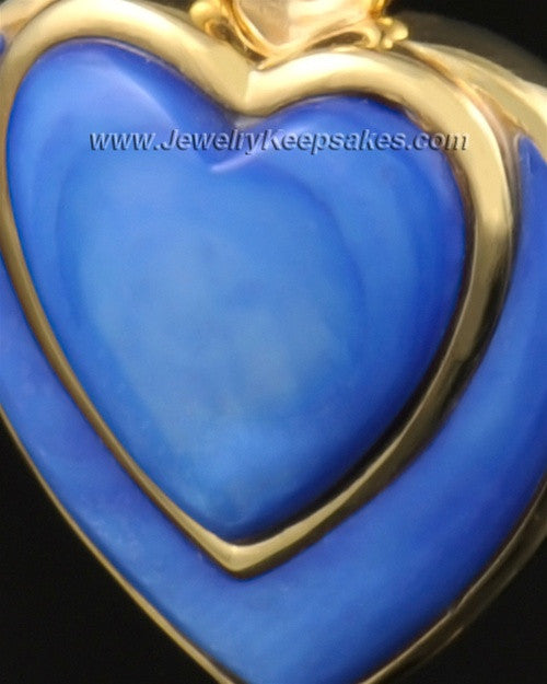 Ash Pendant 14k Gold Azure Heart