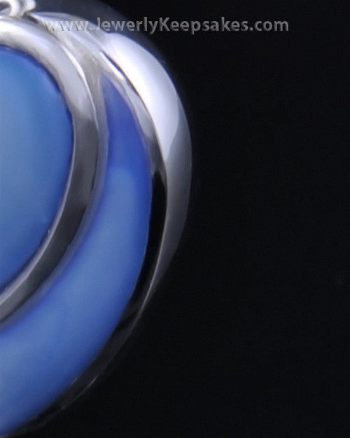 Ash Pendant Sterling Silver Azure Heart-Engravable