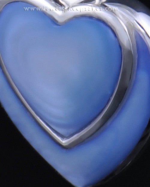 Ash Pendant Sterling Silver Azure Heart-Engravable