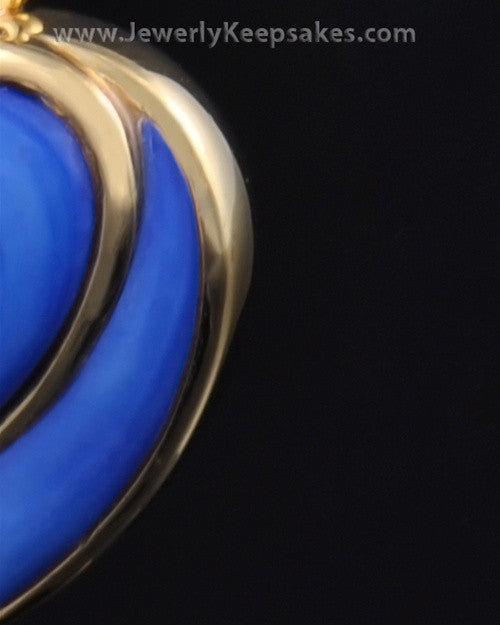 Ash Pendant Gold Plated Azure Heart-Engravable