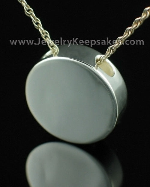 Cremation Charm Sterling Silver Austere Round