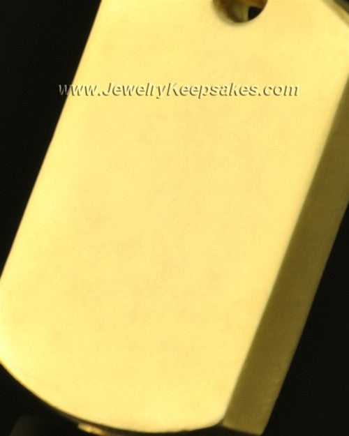14k Gold Ash Locket Austere Rectangle Keepsake