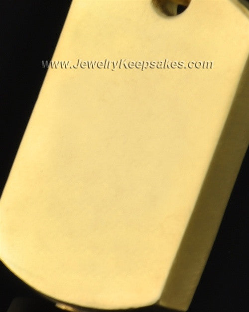 Ash Locket Gold Plated Austere Rectangle Keepsake