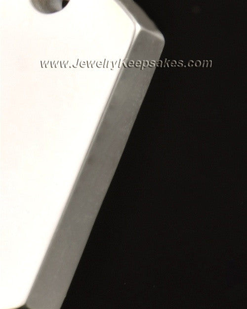 14k White Gold Ash Locket Silver Austere Rectangle Keepsake