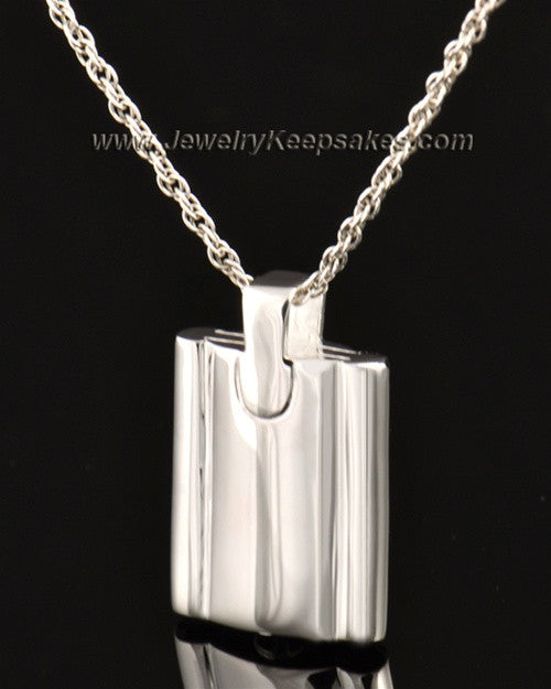 Cremains Pendant 14k White Gold Elegance Flask Keepsake